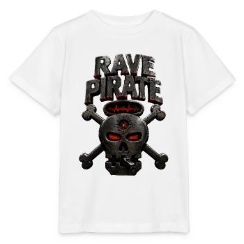 Rave Pirate Skull - Stanley/Stella MINI CREATOR Kids’ T-Shirt - white - Front - Maike (125cm)