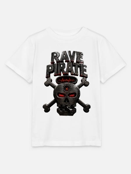 Rave-Piratenschädel - Stanley/Stella Kinder T-Shirt MINI CREATOR - Weiß