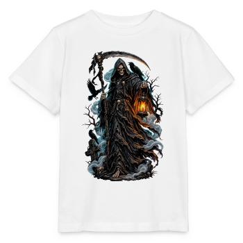 Schattenhüter mit Laterne - Stanley/Stella Kinder T-Shirt MINI CREATOR  - Weiß - Vorne - Maike (125cm)