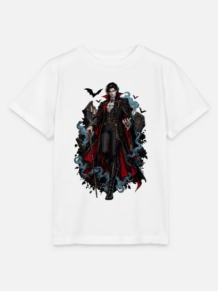 Adliger Vampir im Barockcape - Stanley/Stella Kinder T-Shirt MINI CREATOR  - Weiß
