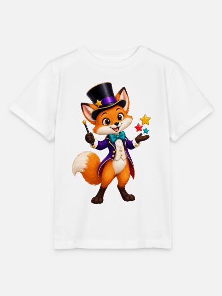 Zaubernder Fuchs Magier-Charakter - Stanley/Stella Kinder T-Shirt MINI CREATOR  - Weiß