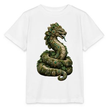 Jade Drachen mit Lianen - Stanley/Stella Kinder T-Shirt MINI CREATOR  - Weiß - Vorne - Maike (125cm)