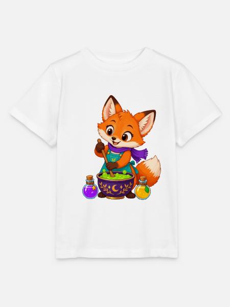 Zauberfuchs im Kessel - Stanley/Stella Kinder T-Shirt MINI CREATOR - Weiß