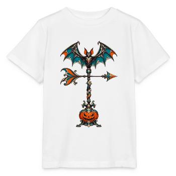 Gothic Halloween-Wetterfahne Kürbis - Stanley/Stella Kinder T-Shirt MINI CREATOR  - Weiß - Vorne - Maike (125cm)