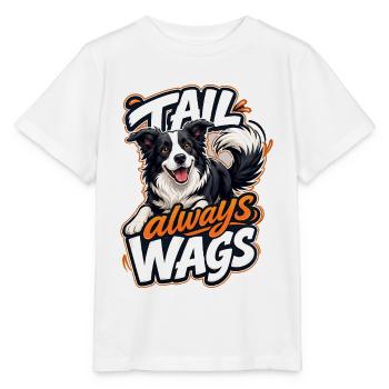 Border Collie - Stanley/Stella Kinder T-Shirt MINI CREATOR  - Weiß - Vorne - Maike (125cm)