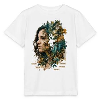Waldporträt: Eine Verbindung zur Natur - Stanley/Stella Kinder T-Shirt MINI CREATOR  - Weiß - Vorne - Maike (125cm)