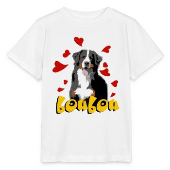 Bouvier bernois - T-shirt bio MINI CREATOR Stanley/Stella Enfant - blanc - Devant - Maike (125cm)