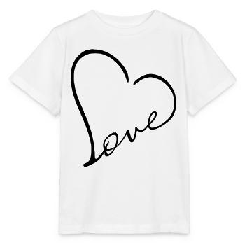 Love Heart Heart - Stanley/Stella MINI CREATOR Kids’ T-Shirt - white - Front - Maike (125cm)