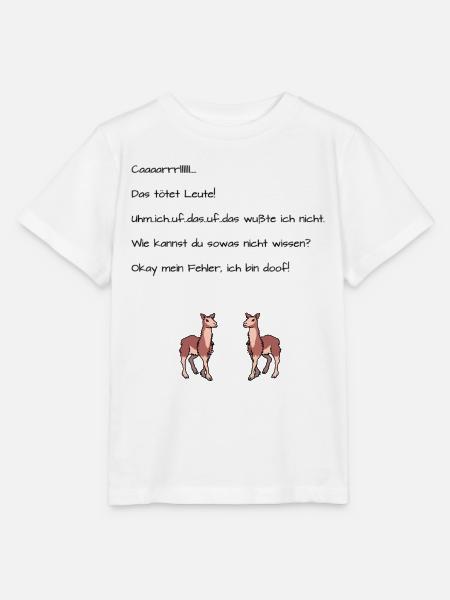 Lustiger lama Spruch - Stanley/Stella Kinder T-Shirt MINI CREATOR - Weiß