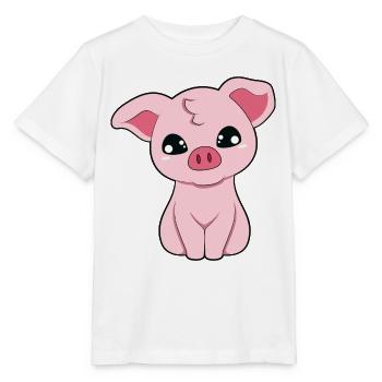 Schwein Schweinchen - Stanley/Stella Kinder T-Shirt MINI CREATOR  - Weiß - Vorne - Maike (125cm)