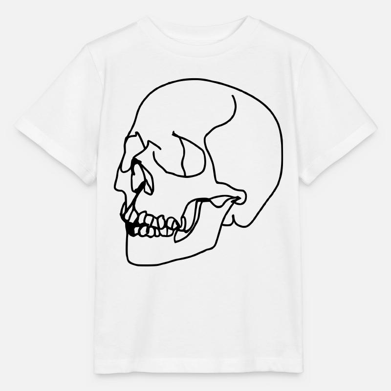 Totenkopf Oneline - Stanley/Stella Kinder T-Shirt MINI CREATOR  - Weiß