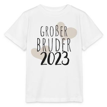 großer Bruder 2023 - Stanley/Stella Kinder T-Shirt MINI CREATOR  - Weiß - Vorne - Maike (125cm)