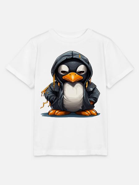 Lässiger Pinguin Hoodie - Stanley/Stella Kinder T-Shirt MINI CREATOR  - Weiß