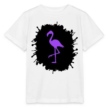 flamingo splatter - Stanley/Stella Kinder T-Shirt MINI CREATOR  - Weiß - Vorne - Maike (125cm)