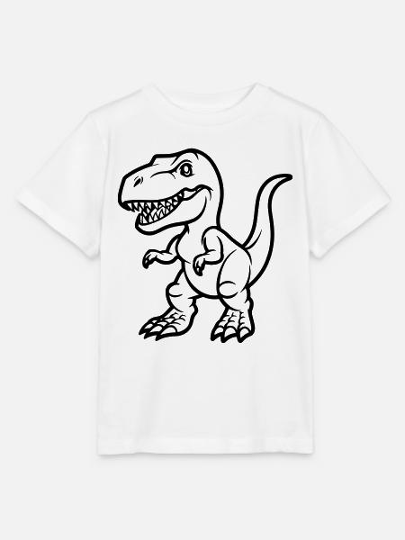 T Rex Comic - Stanley/Stella Kinder T-Shirt MINI CREATOR - Weiß