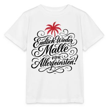 Endlich Malle Spruch Urlaub - Stanley/Stella Kinder T-Shirt MINI CREATOR  - Weiß - Vorne - Maike (125cm)