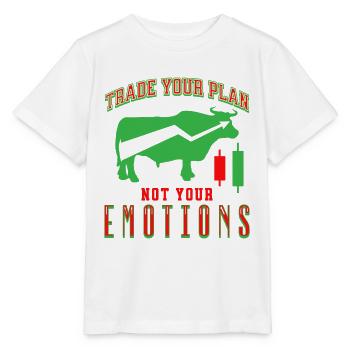 Tradez votre plan, pas vos émotions Marché boursier - T-shirt bio MINI CREATOR Stanley/Stella Enfant - blanc - Devant - Maike (125cm)