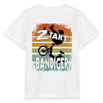 2 temps 2 coups de main - Cyclomoteur scooter plaisir - T-shirt bio MINI CREATOR Stanley/Stella Enfant - blanc - Devant - Maike (125cm)