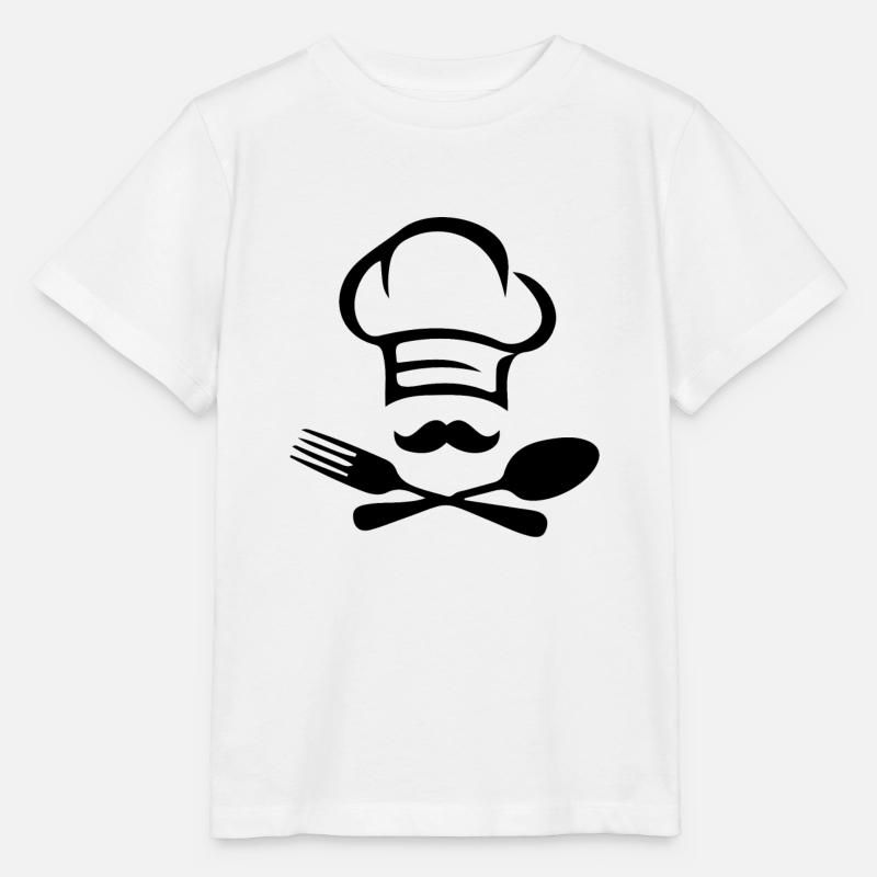 Cuisinier heartbeat chef cuisinier - T-shirt bio MINI CREATOR Stanley/Stella Enfant - blanc