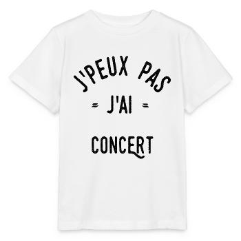 J’peux pas j’ai concert - T-shirt bio MINI CREATOR Stanley/Stella Enfant - blanc - Devant - Maike (125cm)