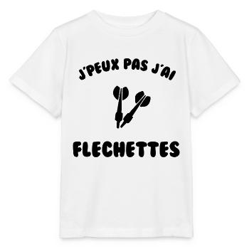 J’peux pas j’ai fléchette - T-shirt bio MINI CREATOR Stanley/Stella Enfant - blanc - Devant - Maike (125cm)