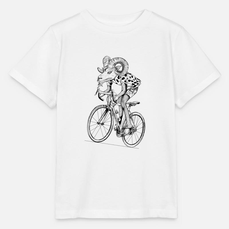 mouflon avec vélo - T-shirt bio MINI CREATOR Stanley/Stella Enfant - blanc