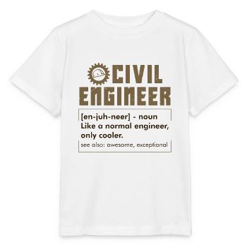 INGÉNIERIE CIVILE: Définition d'ingénieur civil - T-shirt bio MINI CREATOR Stanley/Stella Enfant - blanc - Devant - Maike (125cm)