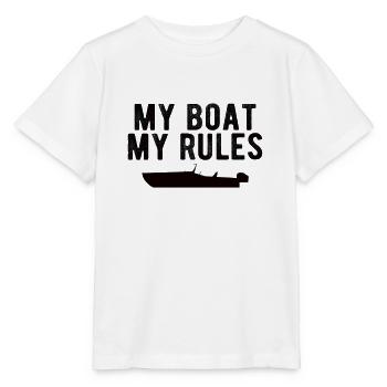 BATEAU: Mon bateau mes règles - T-shirt bio MINI CREATOR Stanley/Stella Enfant - blanc - Devant - Maike (125cm)