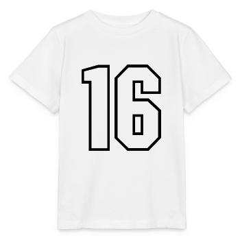 16 ans maillot numéro 16 t-shirt maillot de sport 16 - T-shirt bio MINI CREATOR Stanley/Stella Enfant - blanc - Devant - Maike (125cm)