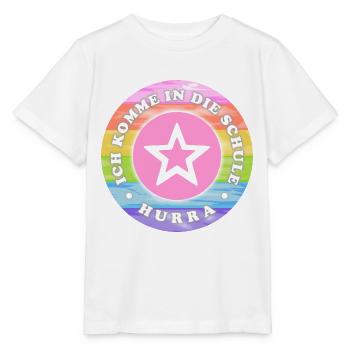 Ich komme in die Schule Mädchen Einschulung - Stanley/Stella Kinder T-Shirt MINI CREATOR  - Weiß - Vorne - Maike (125cm)