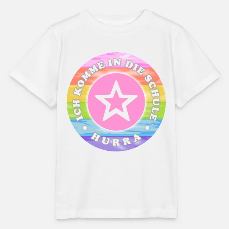 Ich komme in die Schule Mädchen Einschulung - Stanley/Stella Kinder T-Shirt MINI CREATOR - Weiß