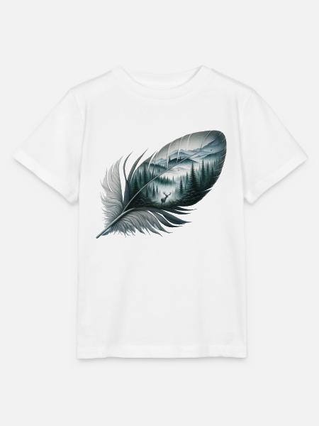 Wildlife Feder - Stanley/Stella Kinder T-Shirt MINI CREATOR - Weiß