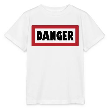 Avertissement : Élégamment dangereux - T-shirt bio MINI CREATOR Stanley/Stella Enfant - blanc - Devant - Maike (125cm)