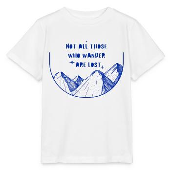 Pas tous ceux qui errent - Bleu - T-shirt bio MINI CREATOR Stanley/Stella Enfant - blanc - Devant - Maike (125cm)