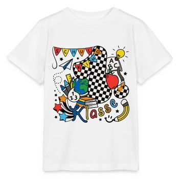 Schulkind 2026 Einschulung erste Klasse Doodle - Stanley/Stella Kinder T-Shirt MINI CREATOR  - Weiß - Vorne - Maike (125cm)