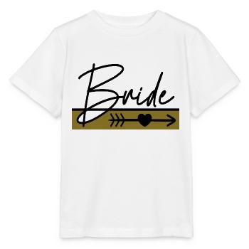 Sécurité de la mariée La mariée - T-shirt bio MINI CREATOR Stanley/Stella Enfant - blanc - Devant - Maike (125cm)