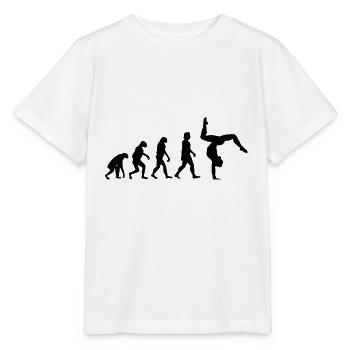 Evolution du poirier de gymnastique - T-shirt bio MINI CREATOR Stanley/Stella Enfant - blanc - Devant - Maike (125cm)
