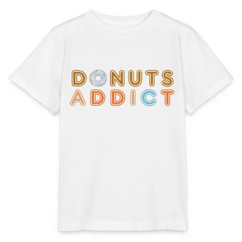 Donuts addict ice blue - Stanley/Stella MINI CREATOR Kids’ T-Shirt - white - Front - Maike (125cm)