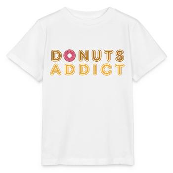 Donuts addict pink gold - T-shirt bio MINI CREATOR Stanley/Stella Enfant - blanc - Devant - Maike (125cm)