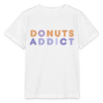 Donuts addict purple - Stanley/Stella MINI CREATOR Kids’ T-Shirt - white - Front - Maike (125cm)