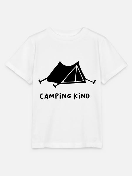 Camping Child Tent - Stanley/Stella MINI CREATOR Kids’ T-Shirt - white