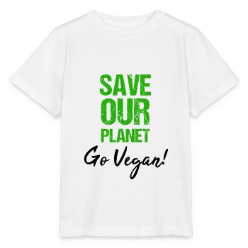 Vegan TShirt Vegan Vegan Cadeau environnemental - T-shirt bio MINI CREATOR Stanley/Stella Enfant - blanc - Devant - Maike (125cm)