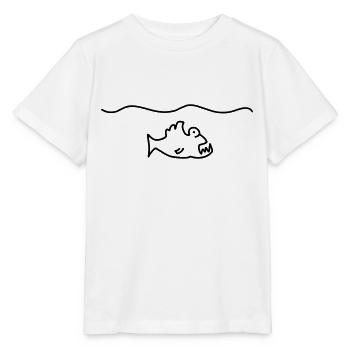 piranha mit gebiss - Stanley/Stella Kinder T-Shirt MINI CREATOR  - Weiß - Vorne - Maike (125cm)