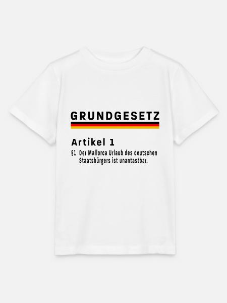 Grundgesetz Mallorca Urlaub Satire - Stanley/Stella Kinder T-Shirt MINI CREATOR - Weiß