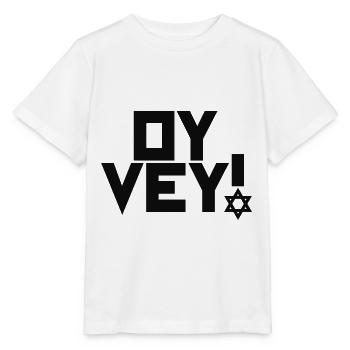 Drôle de phrase yiddish - Oy Vey, cadeau juif de noël - T-shirt bio MINI CREATOR Stanley/Stella Enfant - blanc - Devant - Maike (125cm)