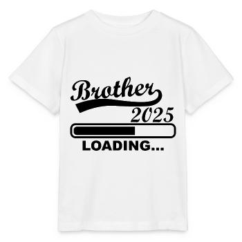 Großer Bruder 2025 loading, 2025 Großer Bruder - Stanley/Stella Kinder T-Shirt MINI CREATOR  - Weiß - Vorne - Maike (125cm)