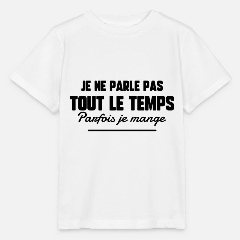Bavard ou bavarde - T-shirt bio MINI CREATOR Stanley/Stella Enfant - blanc