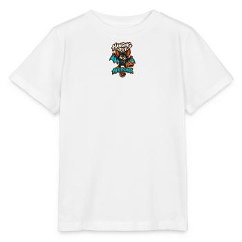 RobVibe Wildclub – Halloween-Fledermaus - Stanley/Stella Kinder T-Shirt MINI CREATOR  - Weiß - Vorne - Maike (125cm)