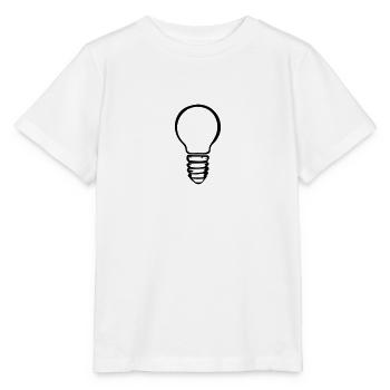 Glühbirne 1farbig - Stanley/Stella Kinder T-Shirt MINI CREATOR  - Weiß - Vorne - Maike (125cm)