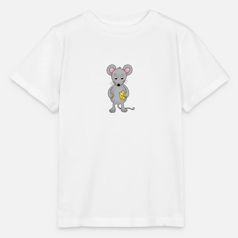 kleine Maus mit Käse - Stanley/Stella Kinder T-Shirt MINI CREATOR  - Weiß